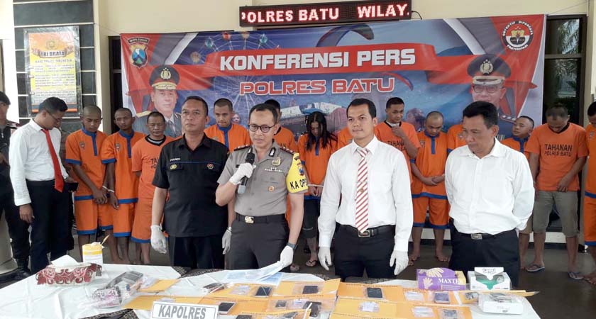 Panen 15 Tersangka Narkoba, Kapolres Batu Apresiasi Kinerja Jajaranya