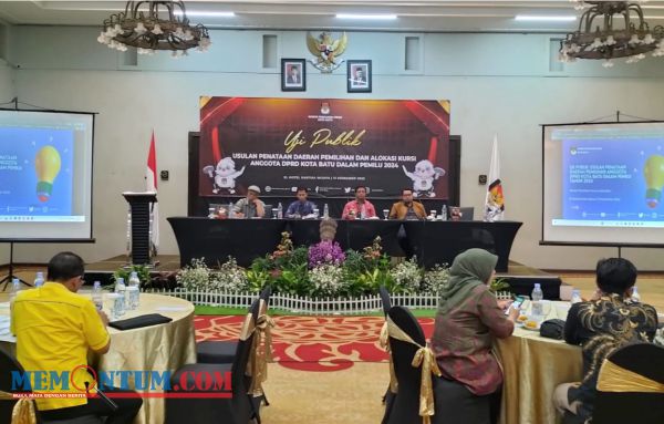 Divisi Teknis Penyelenggara Pemilu KPU Kota Batu Uji Publik Penataan Daerah Pemilihan Tahun 2024