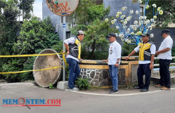 DPUBM Kota Batu Segera Pasang Kawat Bronjong Guna Antispasi Longsor di Lokasi Jembatan Sukorame Gunungsari